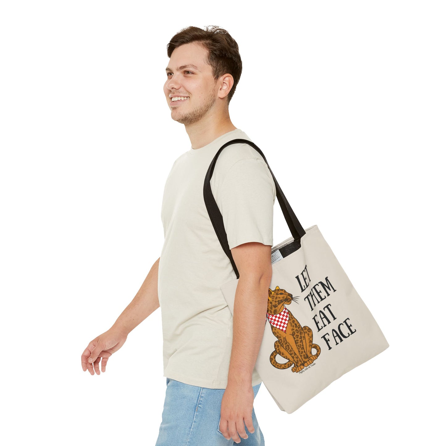 Let Them Eat Faces Leopard Tote Bag