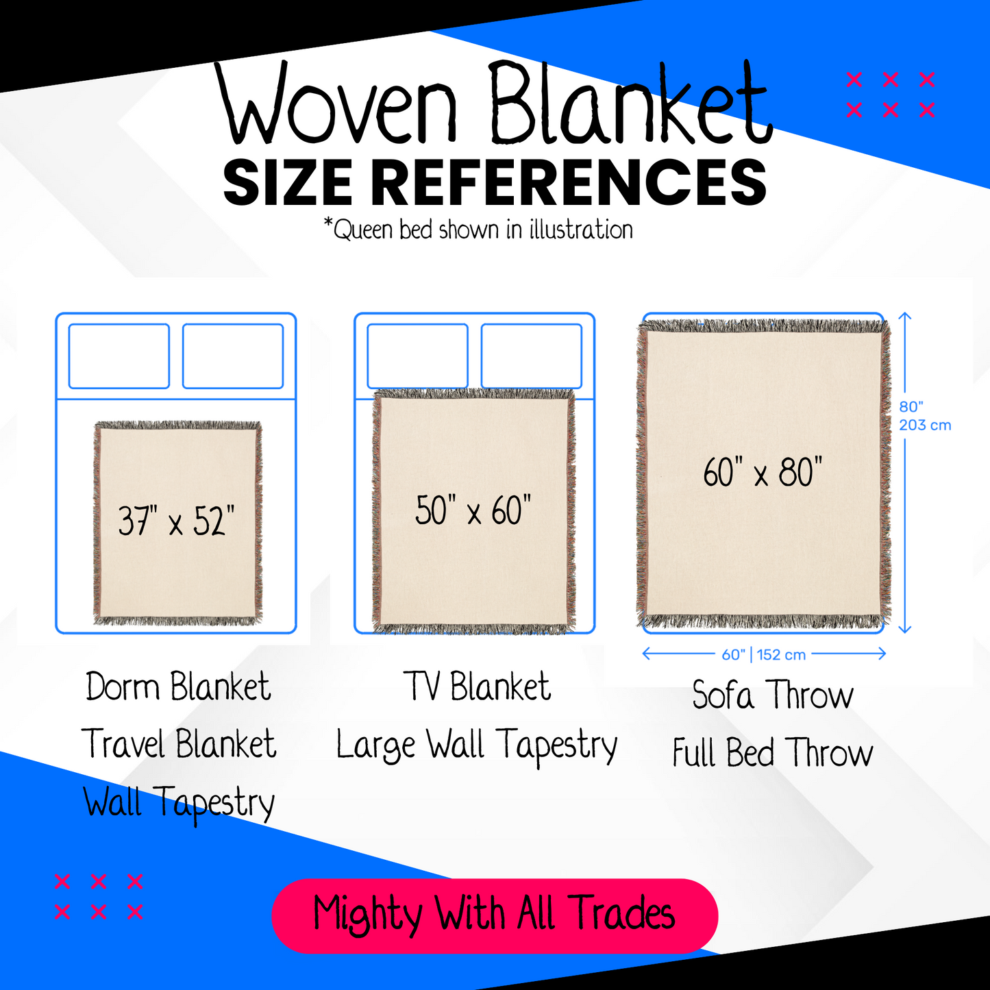 Ghostlight Tarot Woven Blanket, 37" x 52"