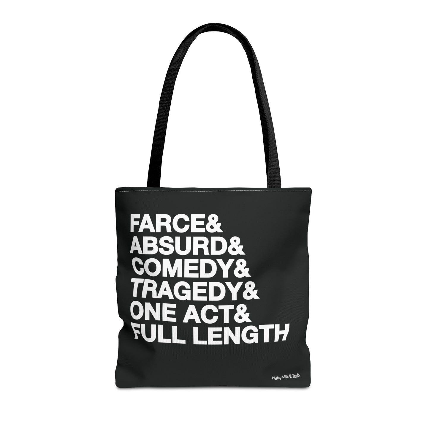 Script Genres Tote Bag-mightywithalltrades