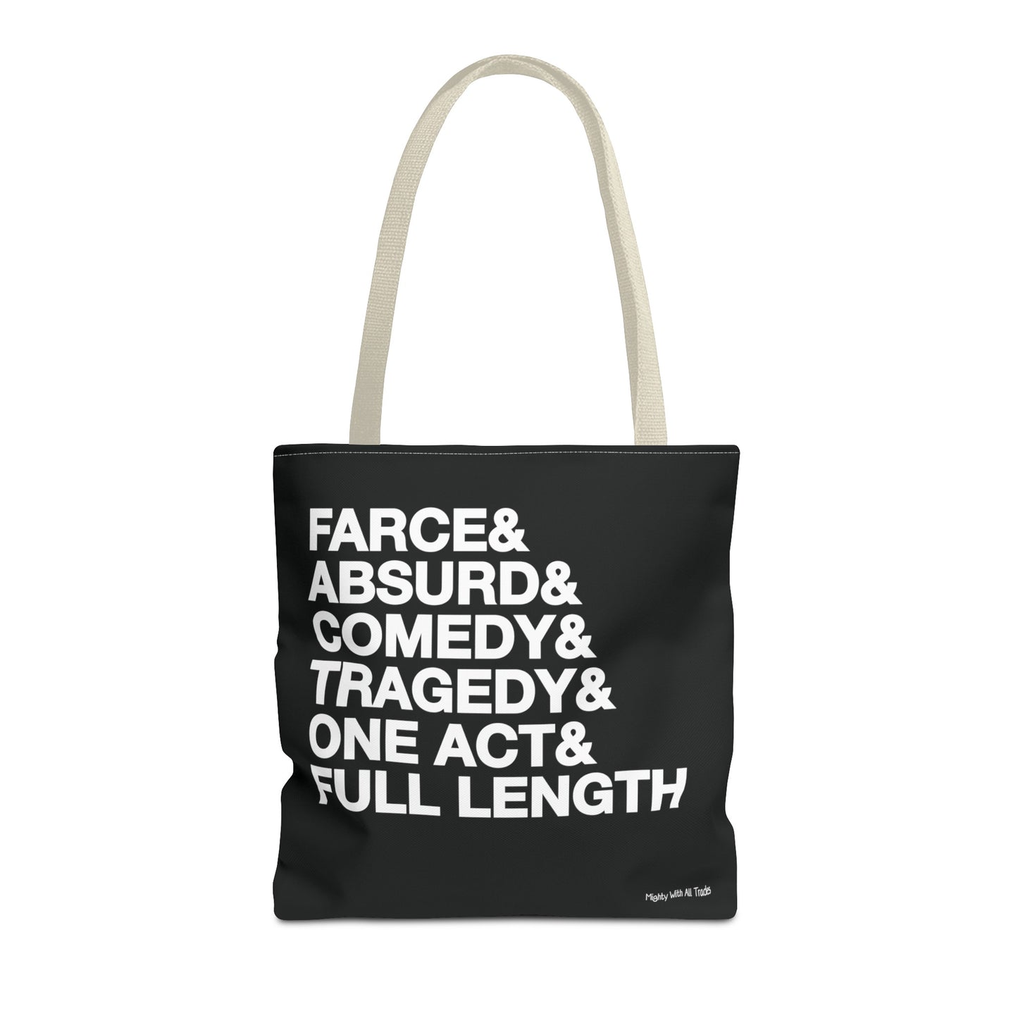 Script Genres Tote Bag-mightywithalltrades
