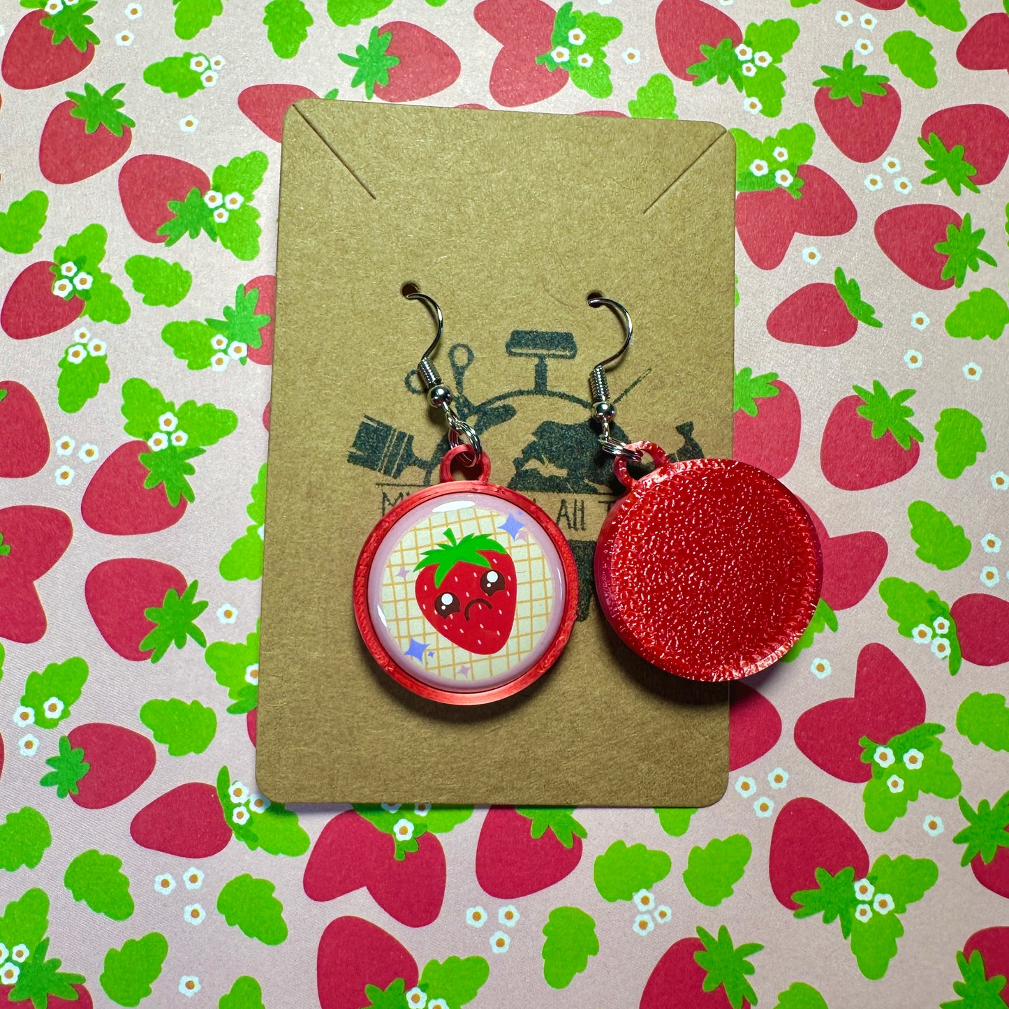 Strawberry Mask Earrings