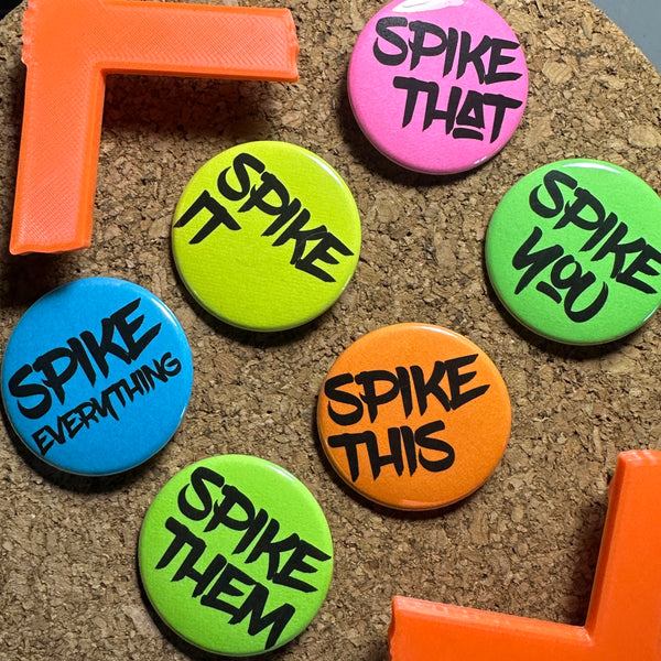 BUTTON PACKS Spike Me, Set of 6, 1-1/2" Buttons
