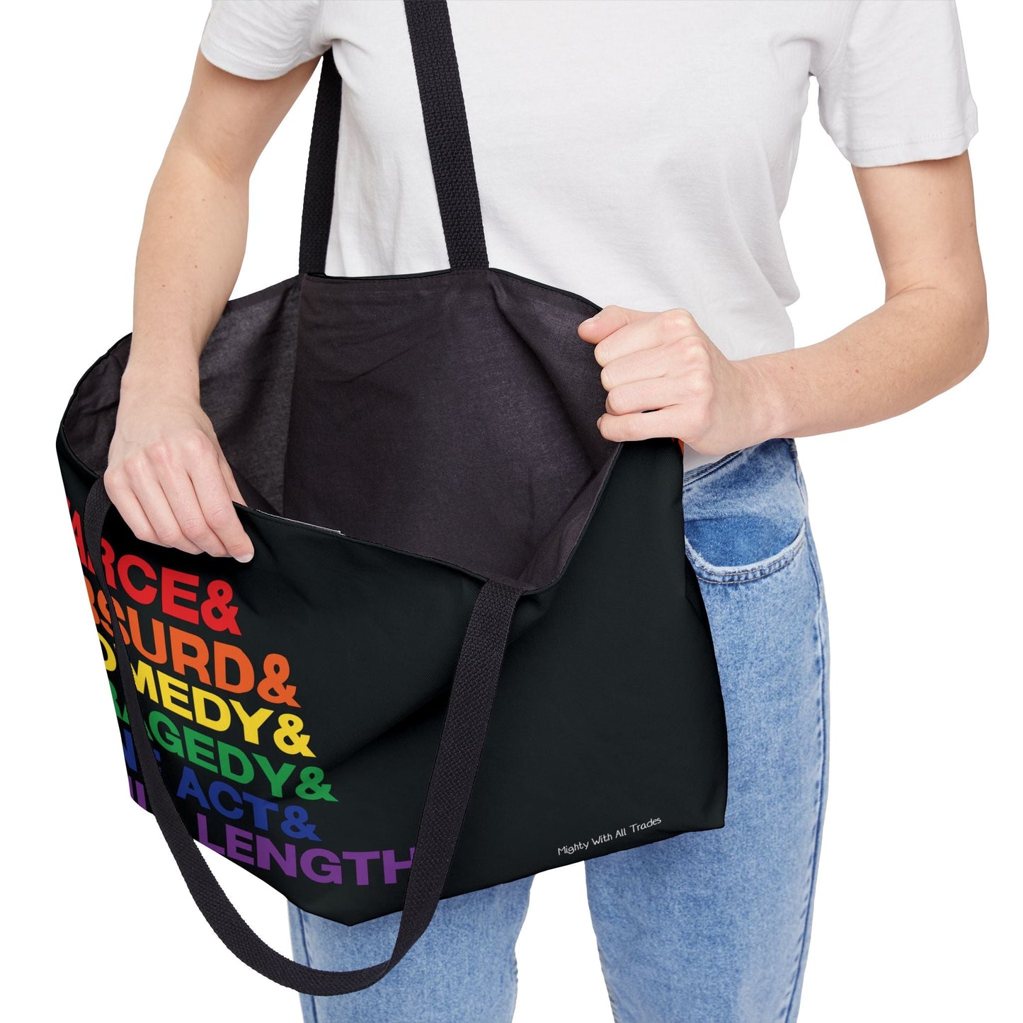 Script Genres Weekender PRIDE Tote Bag Bags 24" × 13"