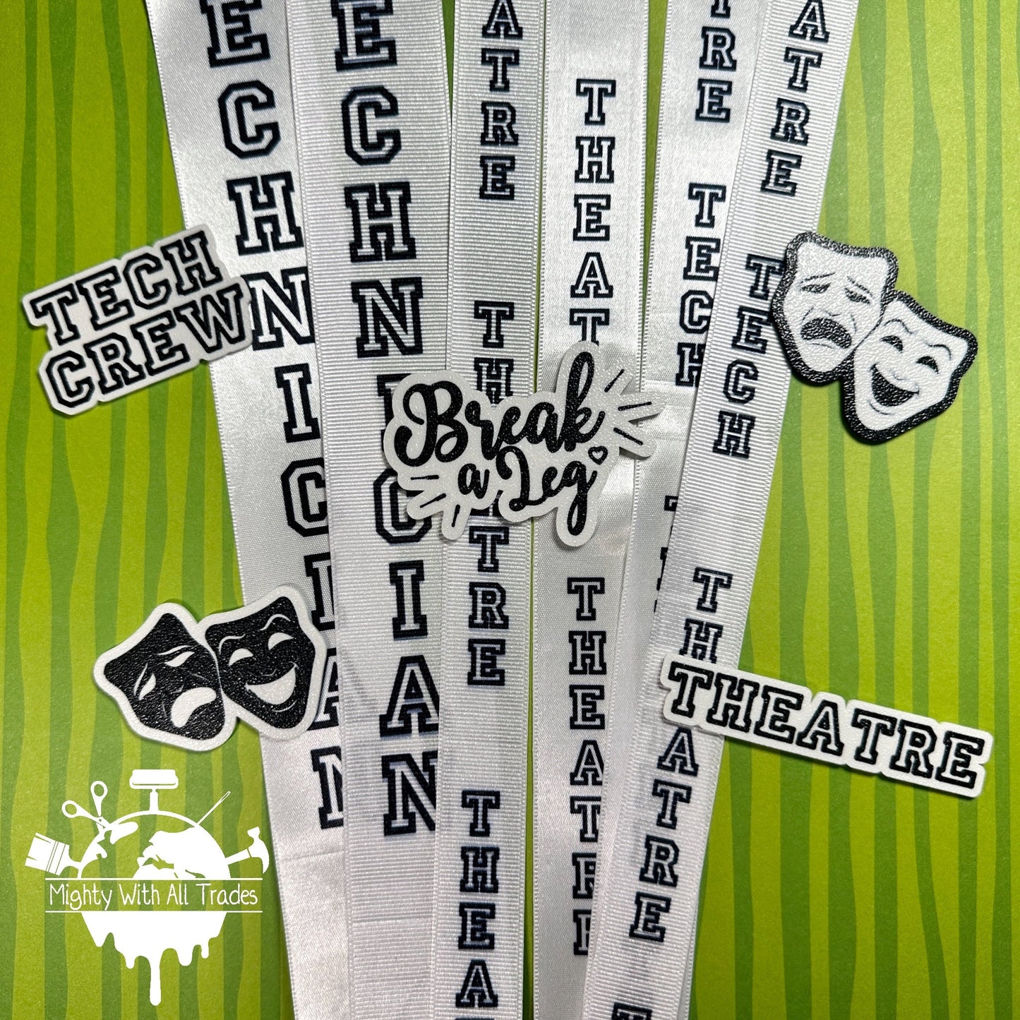 Technician Homecoming Ribbon, 1 - 1/2" Appliques & Patches Satin