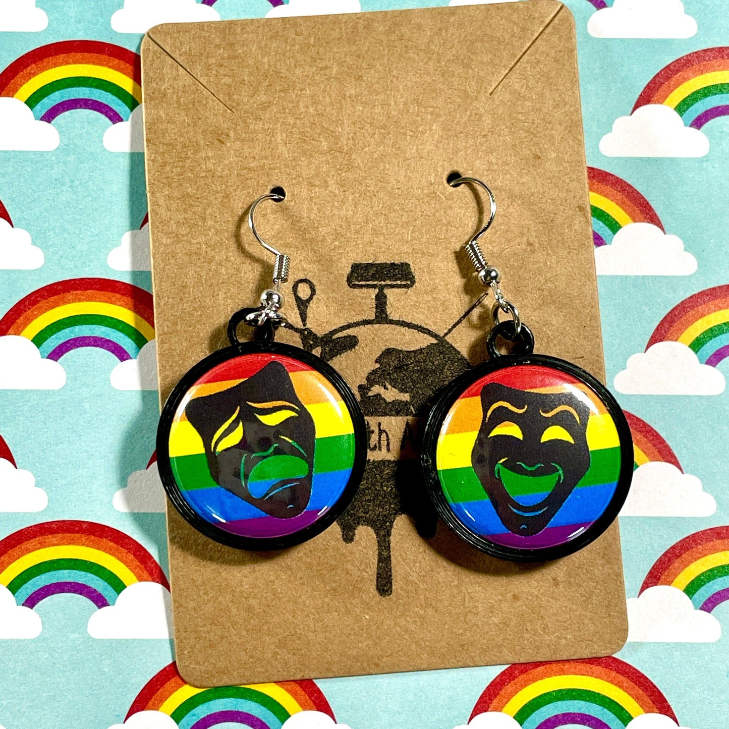 Theatre Pride, 1" Earrings-mightywithalltrades