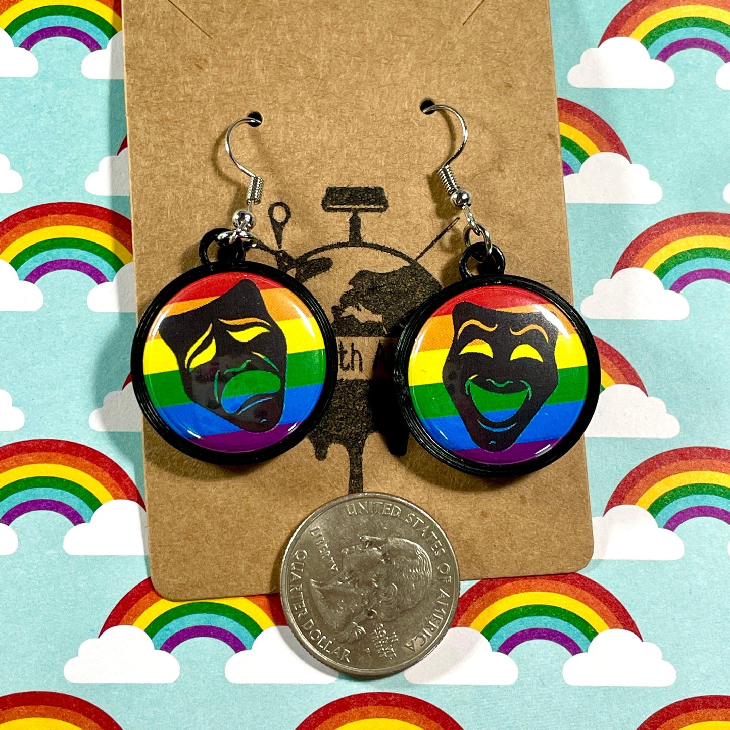 Theatre Pride, 1" Earrings-mightywithalltrades