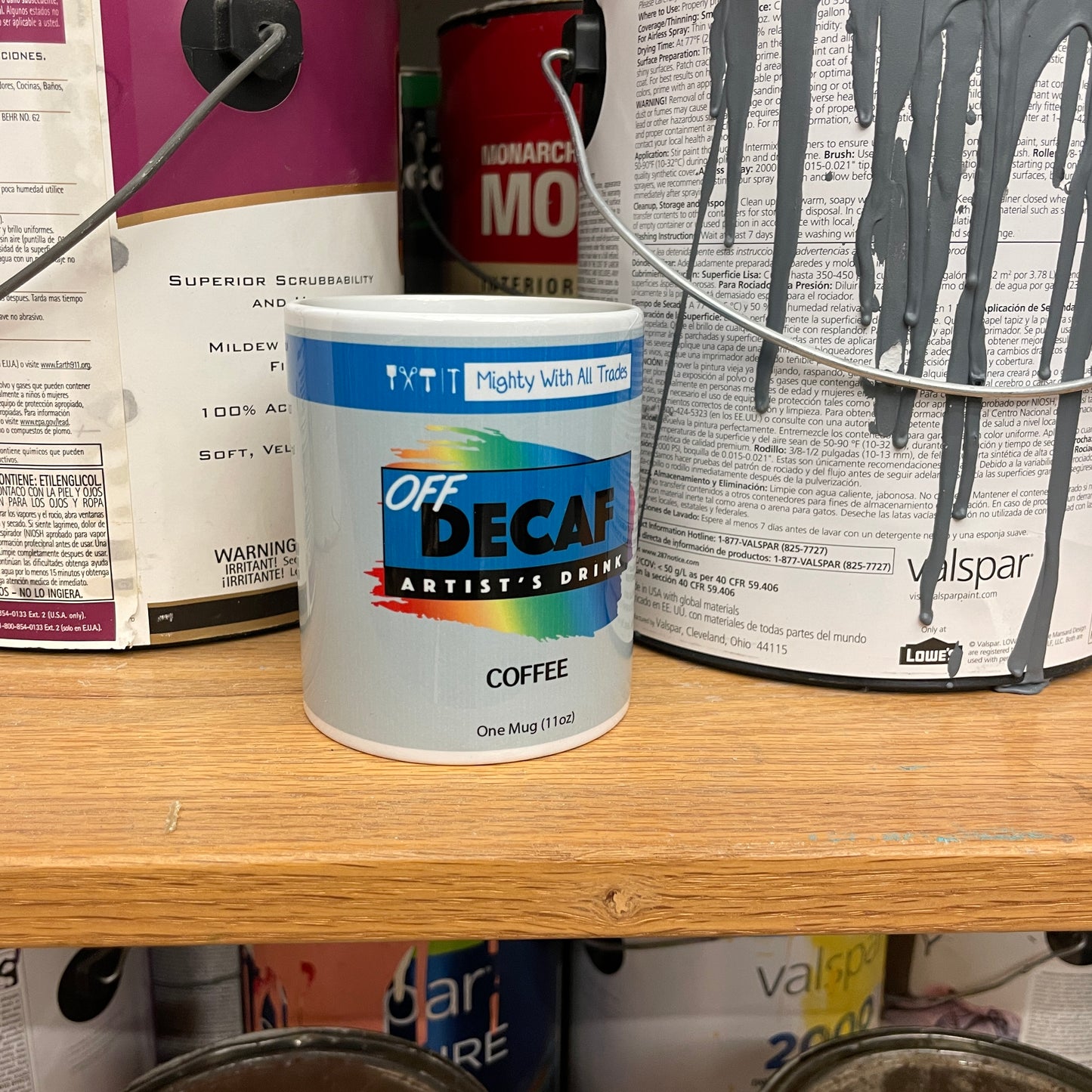 Off Decaf Coffee Theatre Mug-mightywithalltrades