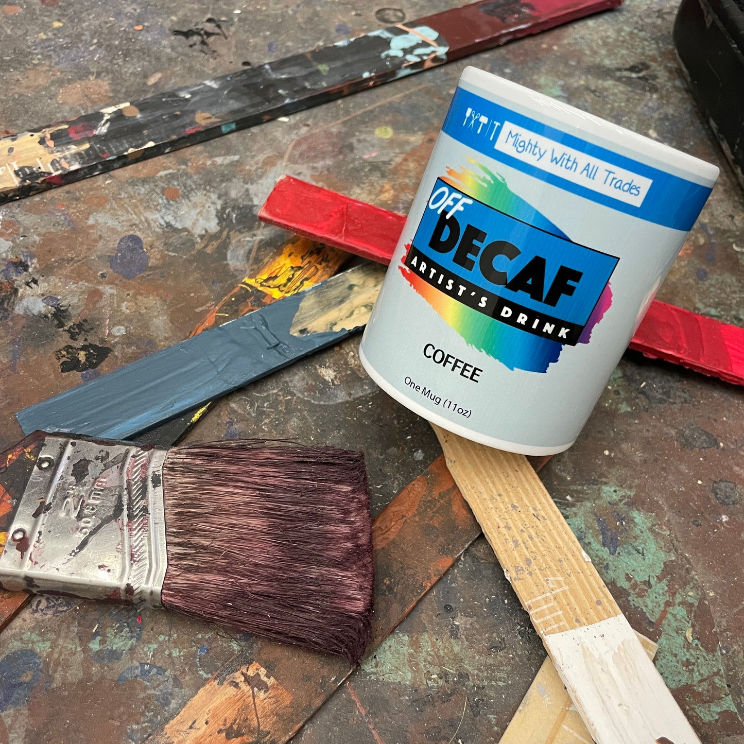 Off Decaf Coffee Theatre Mug-mightywithalltrades