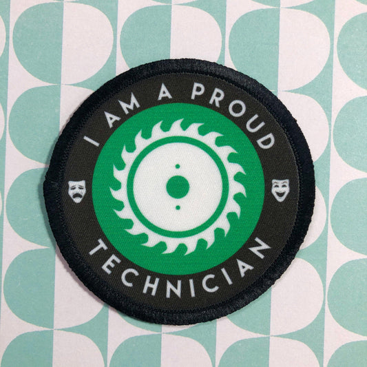 Set Construction Proud Technician Iron-on Patch-mightywithalltrades