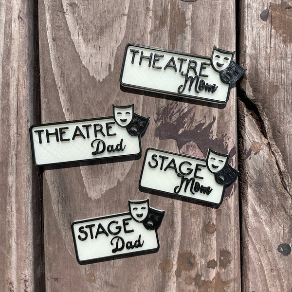 Stage Dad Magnetic Glow-in-the-Dark Badge