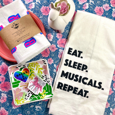 Musicals Repeat Kitchen Towel-broadway gifts-mightywithalltrades