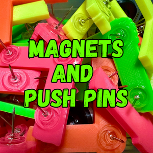 magnets and push pins