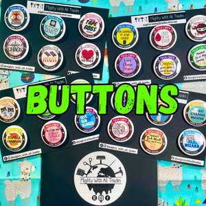 Pin back tech crew merit badge buttons