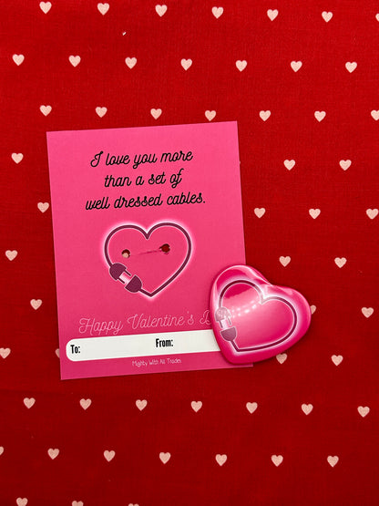 Theatre Valentine Cards with Heart Button, A2 Single Cards