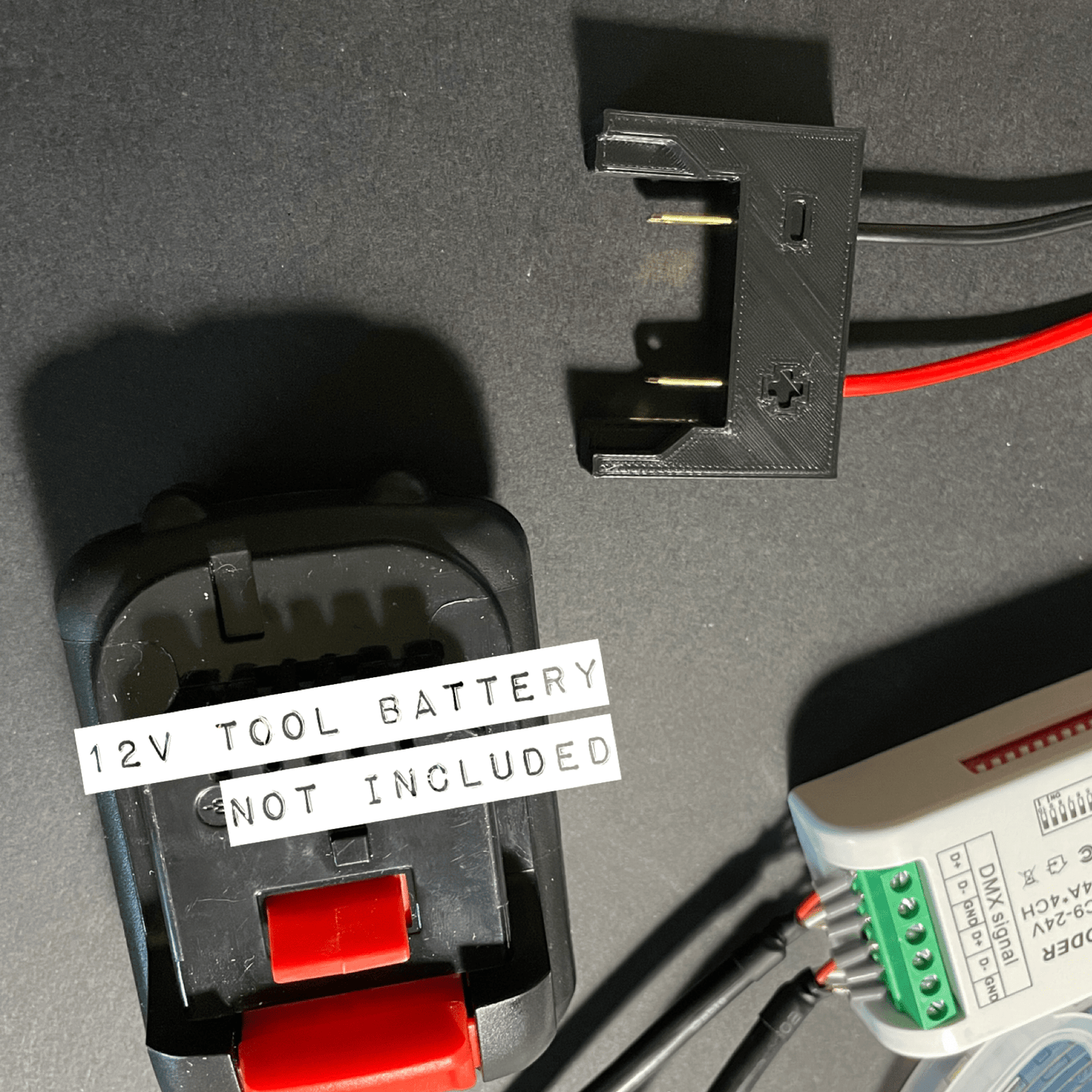 12V Dewalt Tool Battery Adapter LED Lighting