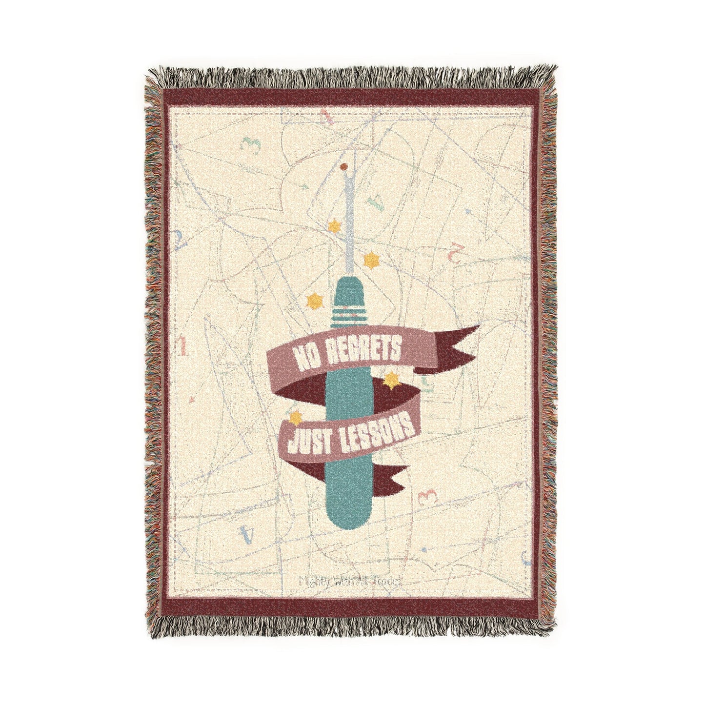 No Regrets Seam Ripper Woven Blanket, 37" x 52"