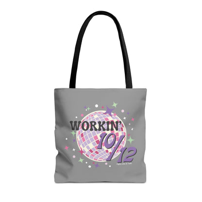 Working 10/12 Disco Tote Bag-mightywithalltrades