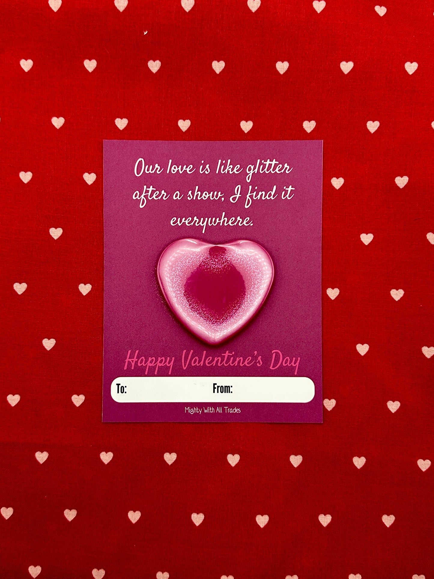 Theatre Valentine Cards with Heart Button, A2 Single Cards