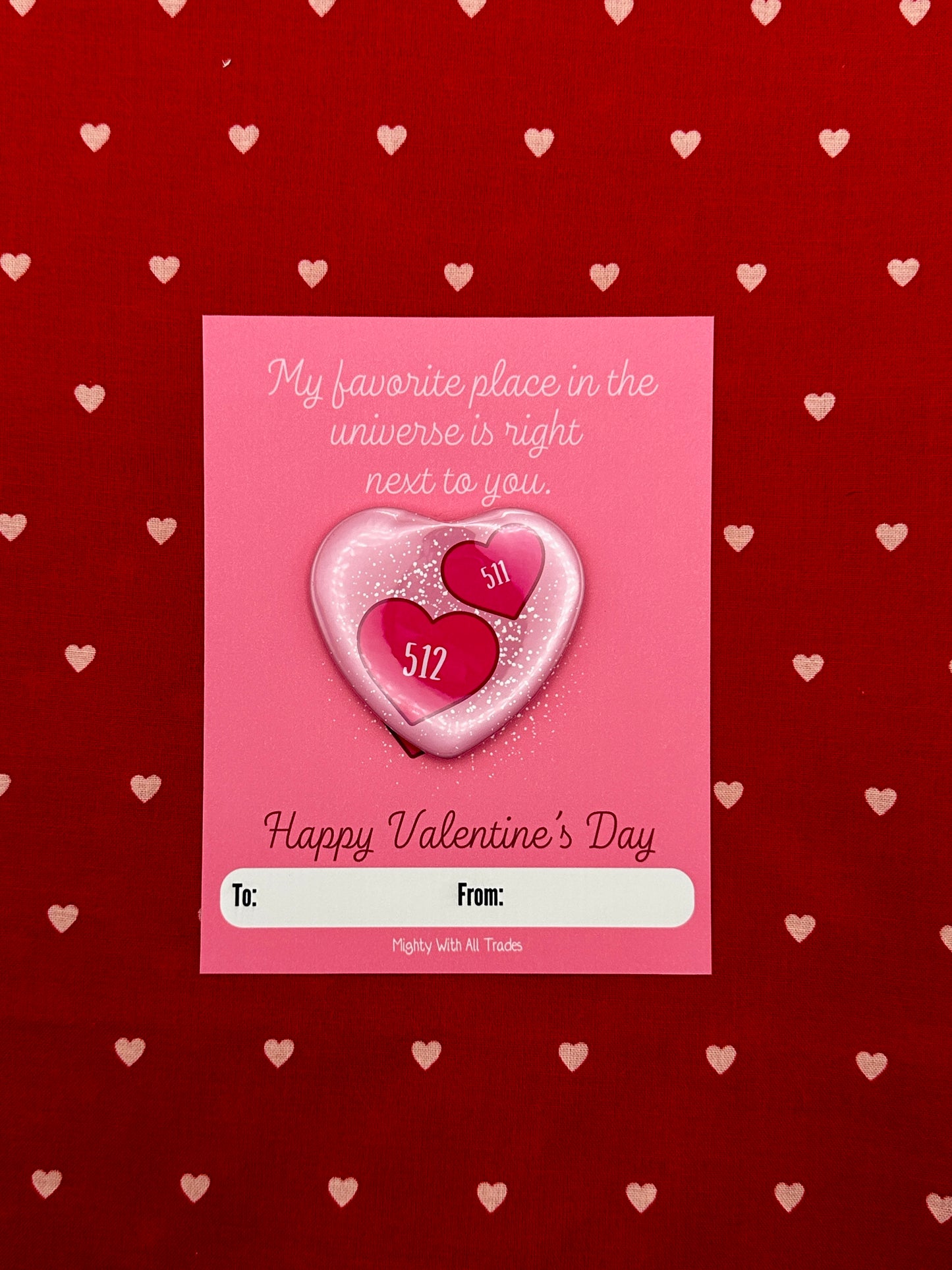 Theatre Valentine Cards with Heart Button, A2 Single Cards