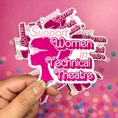 Support Women in Technical Theatre Sticker-mightywithalltrades