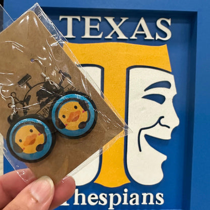 Thespian Tech Duck 1" Earrings-mightywithalltrades