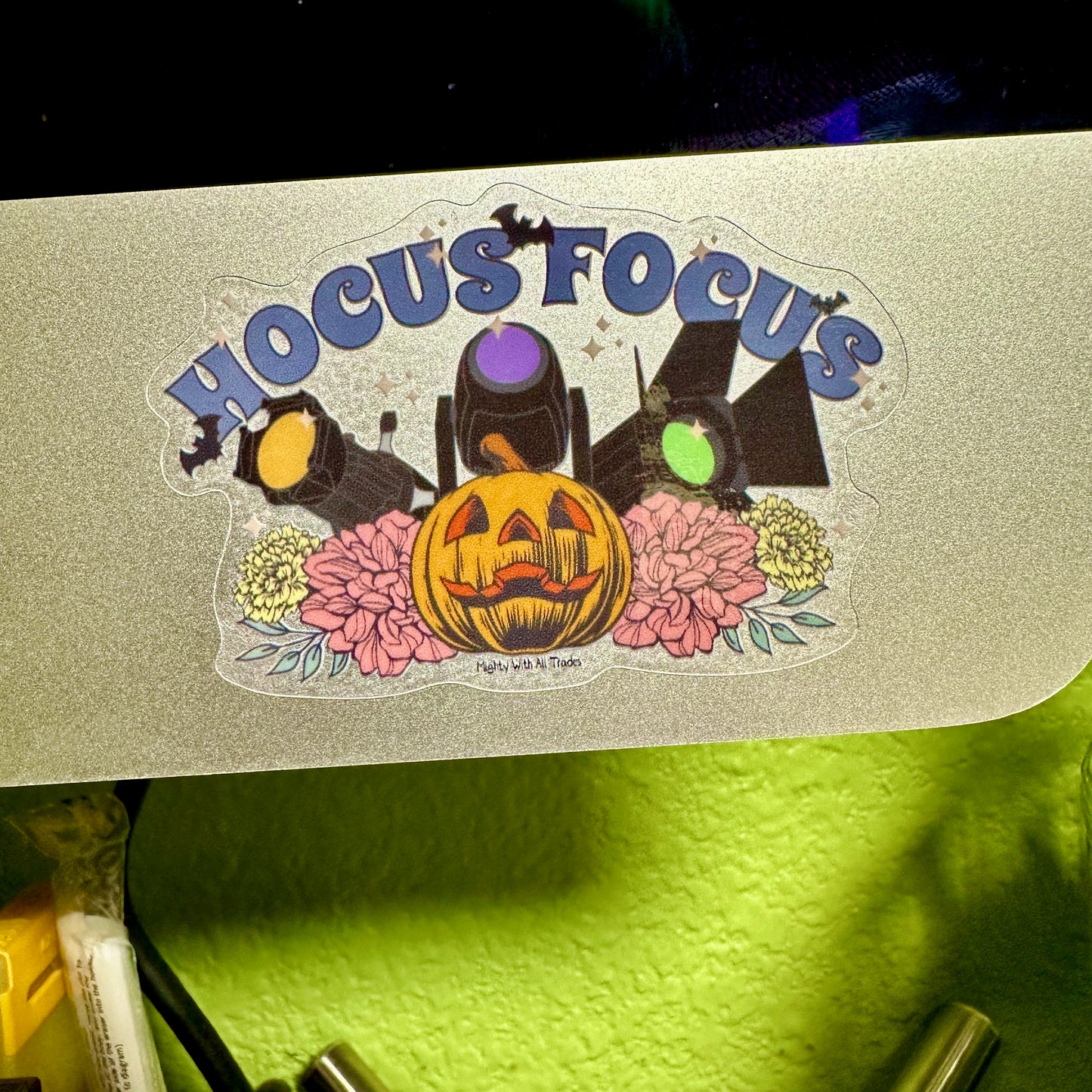 Hocus Focus Clear Sticker-mightywithalltrades