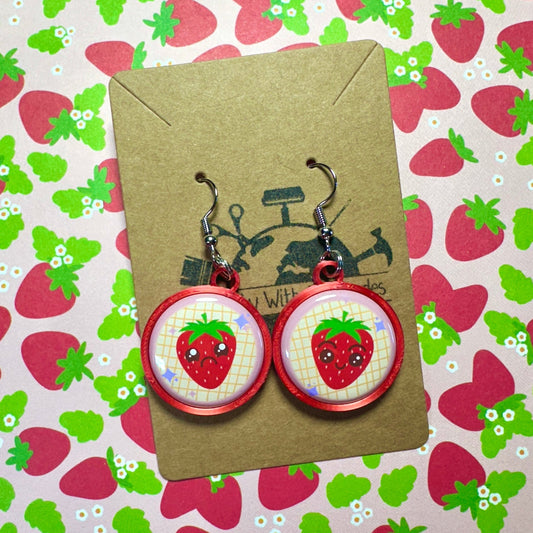 Strawberry Mask Earrings