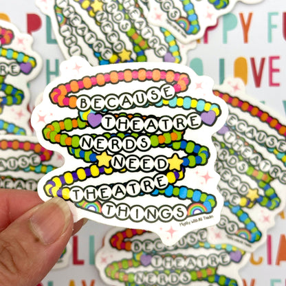 Friendship Bracelet Slogan Sticker