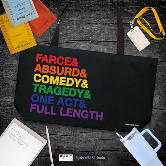 Script Genres Weekender PRIDE Tote Bag-mightywithalltrades