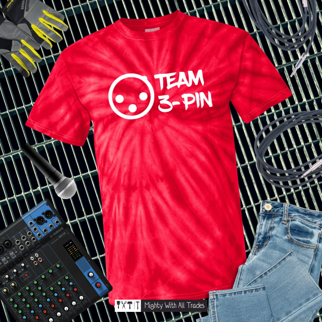 Team 3 Pin Tie Dye T-shirt-mightywithalltrades