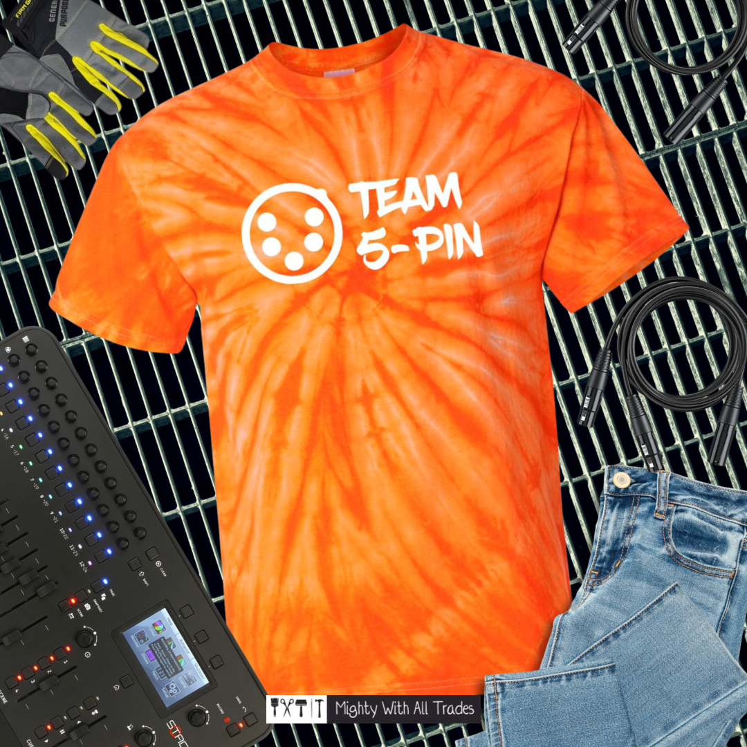 Team 5 Pin Tie Dye T-shirt-mightywithalltrades