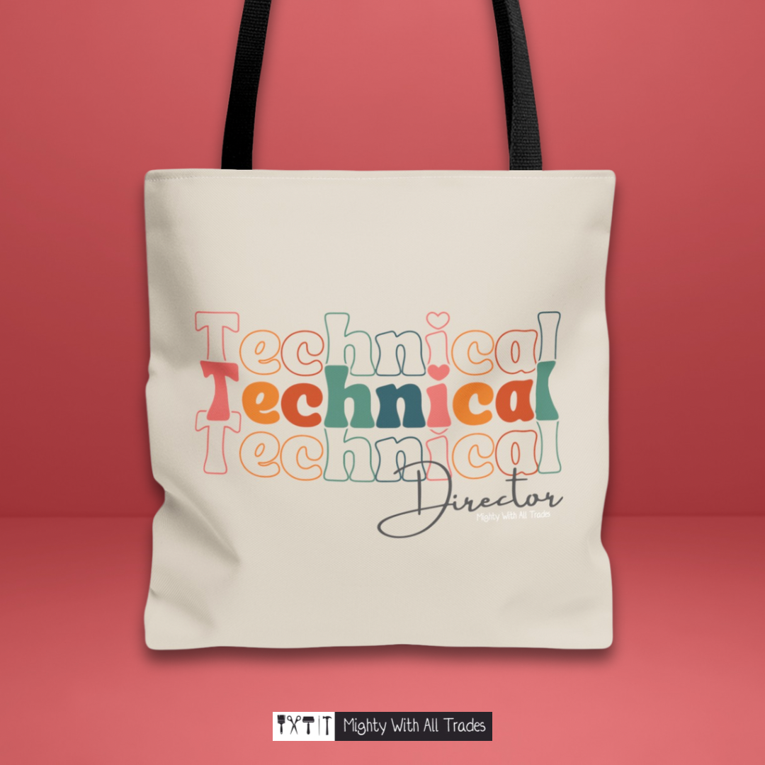 Technical Director Tri-font Tote Bag