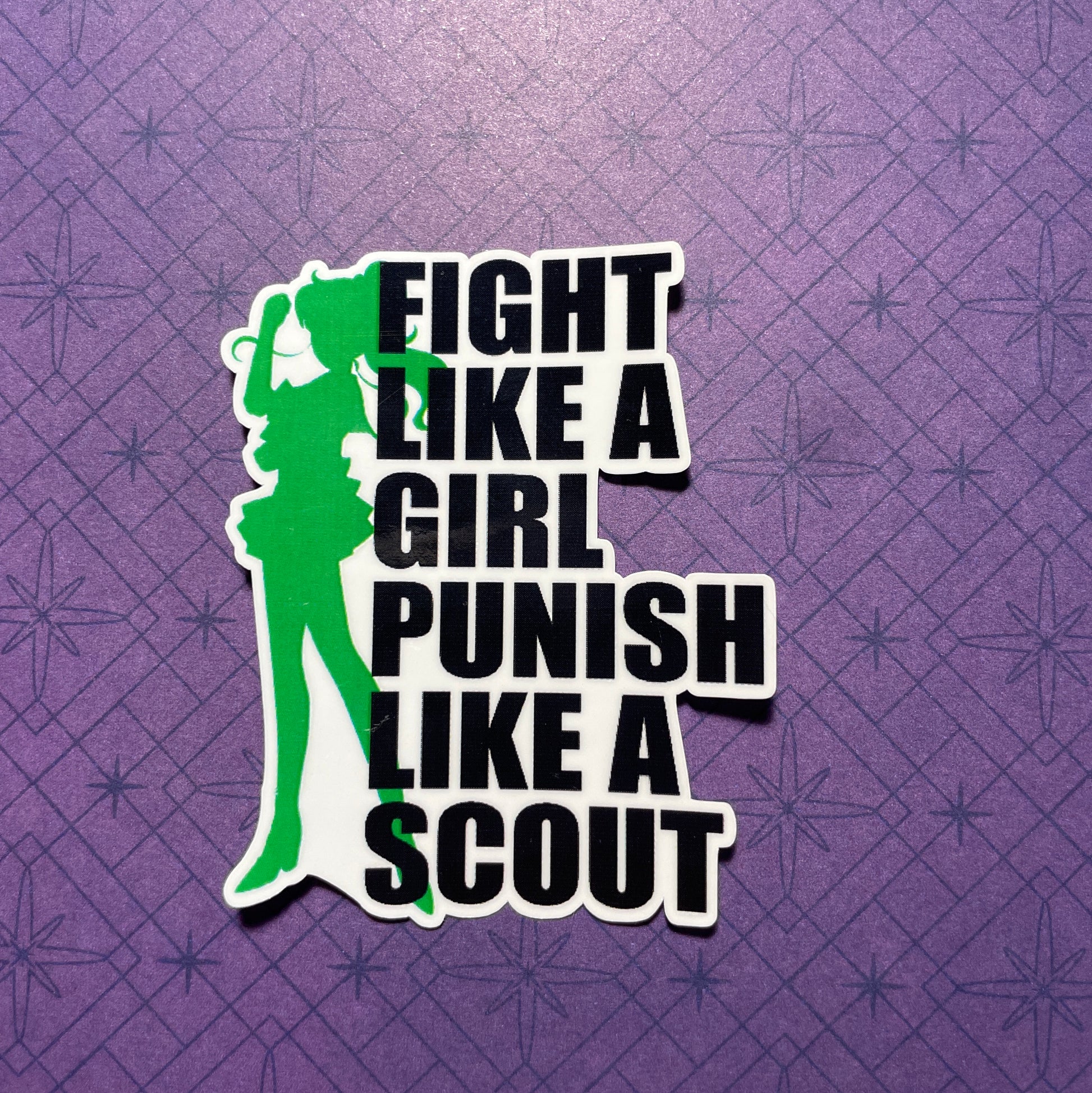 Punish Like A Scout Sticker (Wide/Body Version)-mightywithalltrades