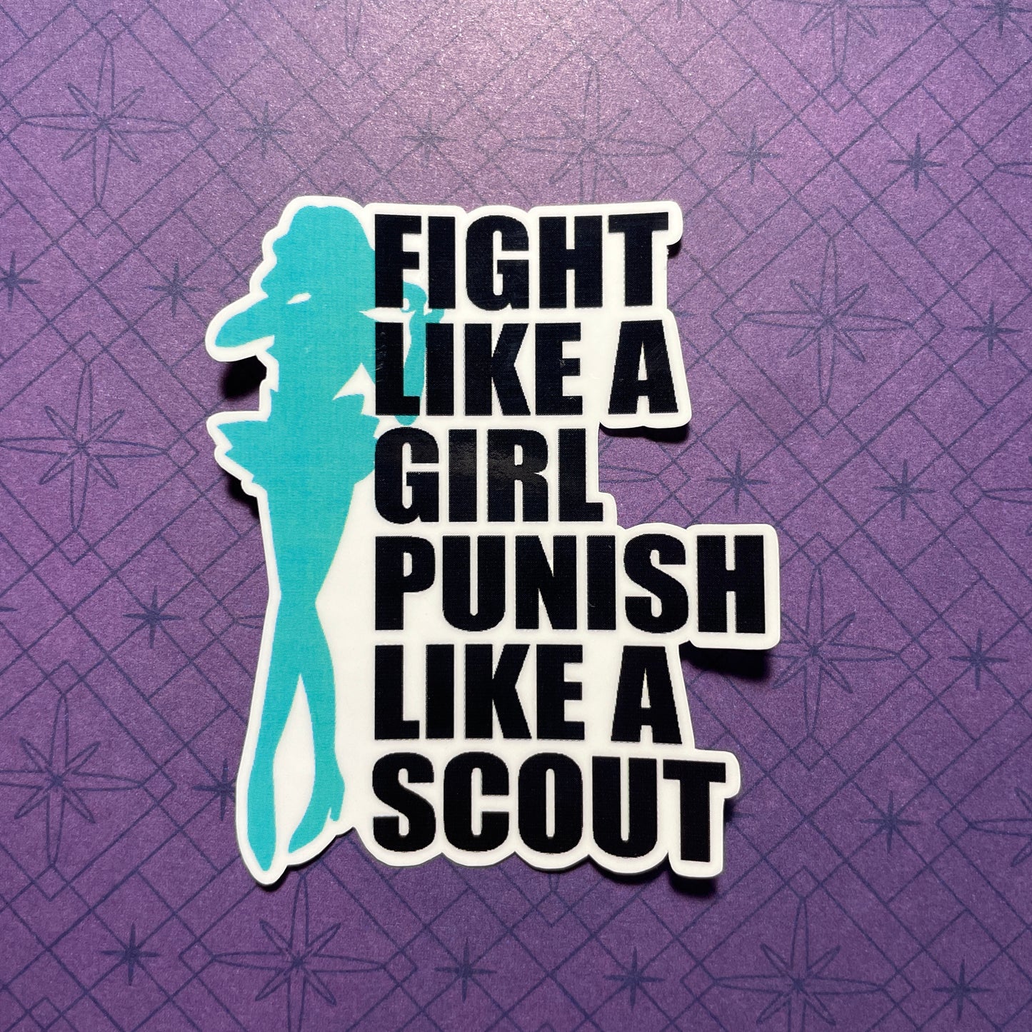 Punish Like A Scout Sticker (Wide/Body Version)-mightywithalltrades