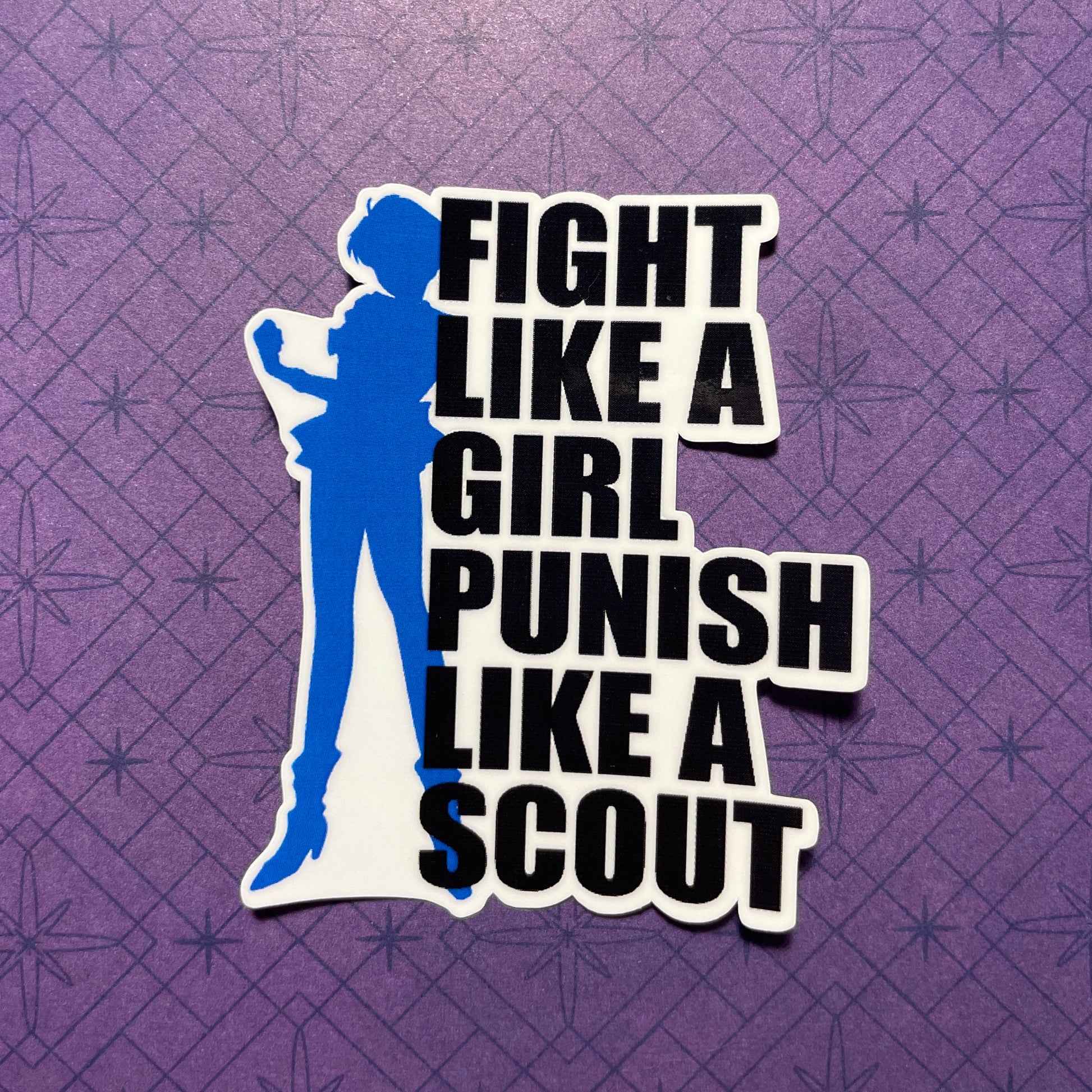 Punish Like A Scout Sticker (Wide/Body Version)-mightywithalltrades