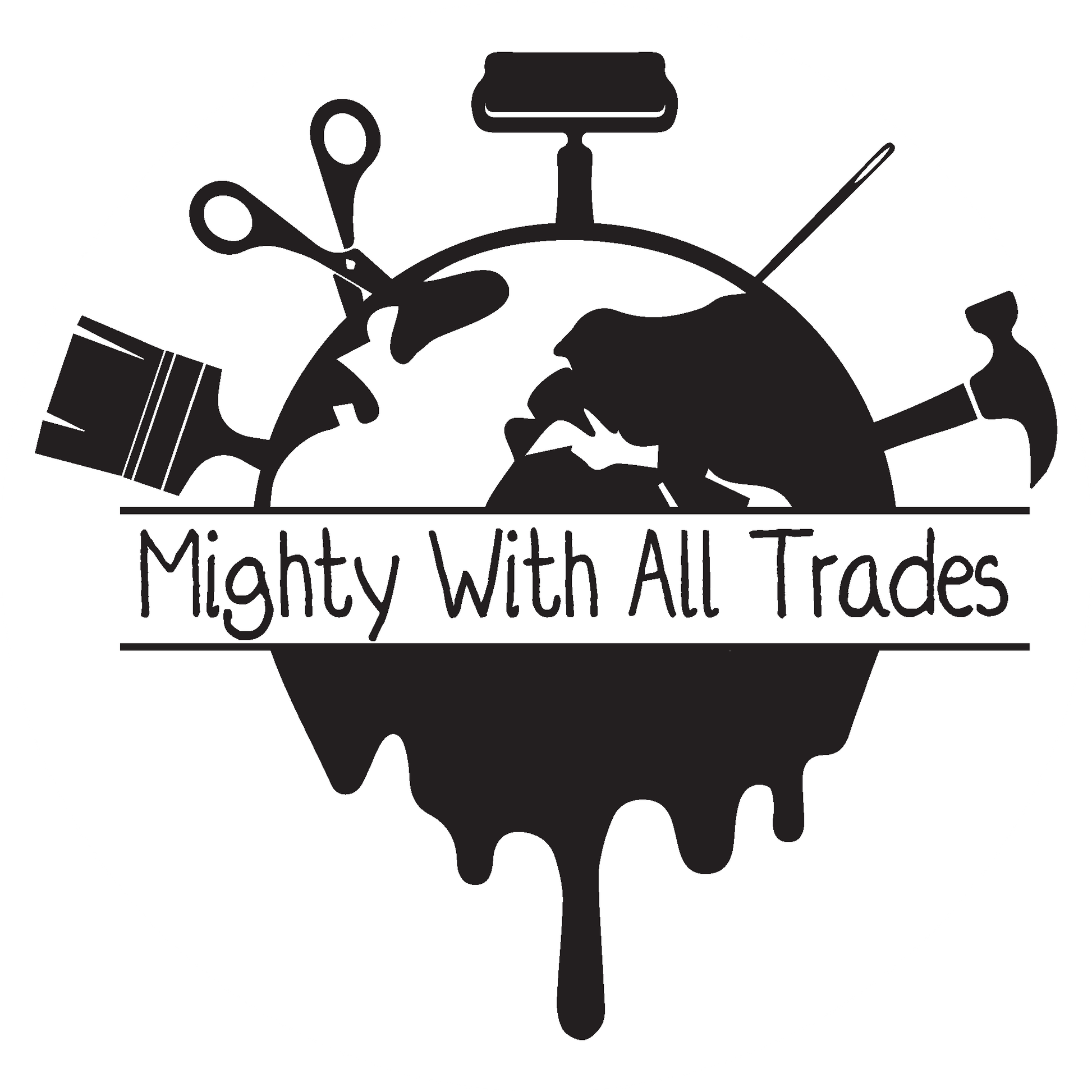Mighty With All Trades Logo Round