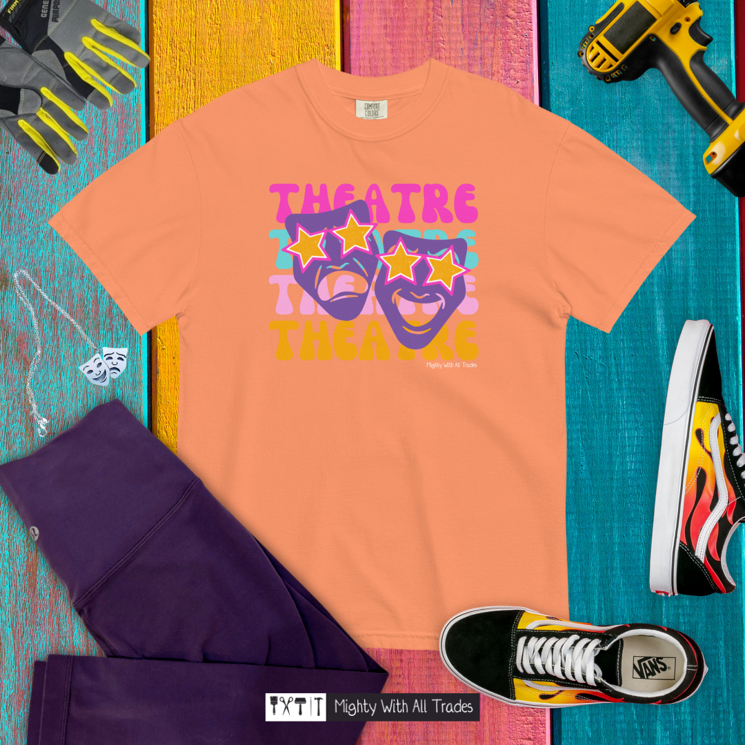 Theatre Mask Preppy (Comfort Colors) T-shirt