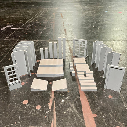 B GRADE SALE - 32 pc 1/2" Scale Model UIL One Act Pay Unit Set Printed Models