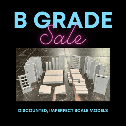 B GRADE SALE - 32 pc 1/2" Scale Model UIL One Act Pay Unit Set Printed Models