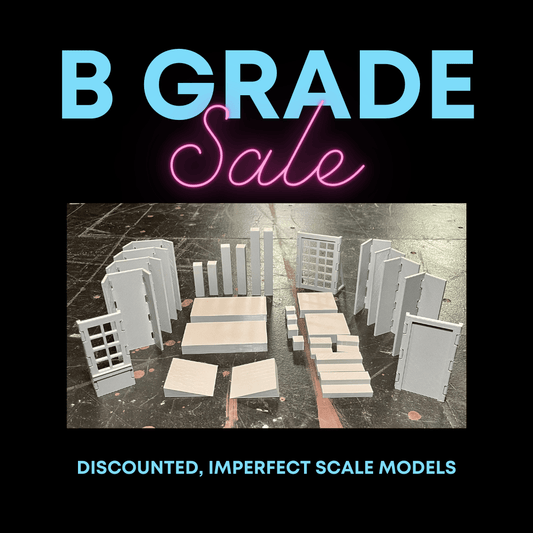 B GRADE SALE - 32 pc 1/2" Scale Model UIL One Act Pay Unit Set Printed Models