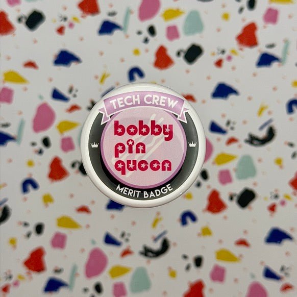 Bobby Pin Tech Crew Merit Badge Pin Back Buttons