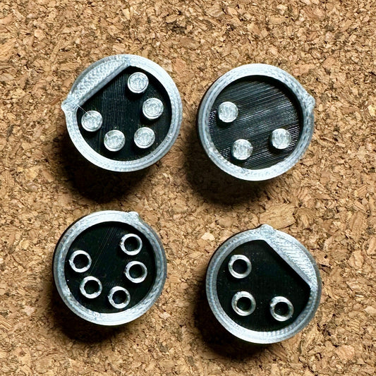 Cable Terminal Push Pins, Set of 4 Refrigerator Magnets