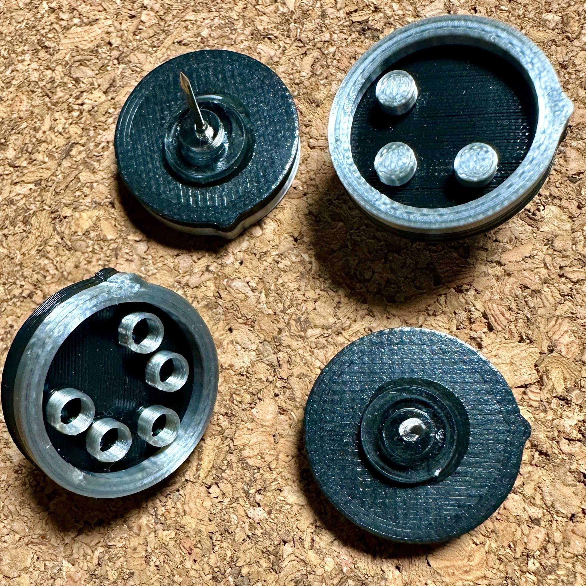 Cable Terminal Push Pins, Set of 4 Refrigerator Magnets