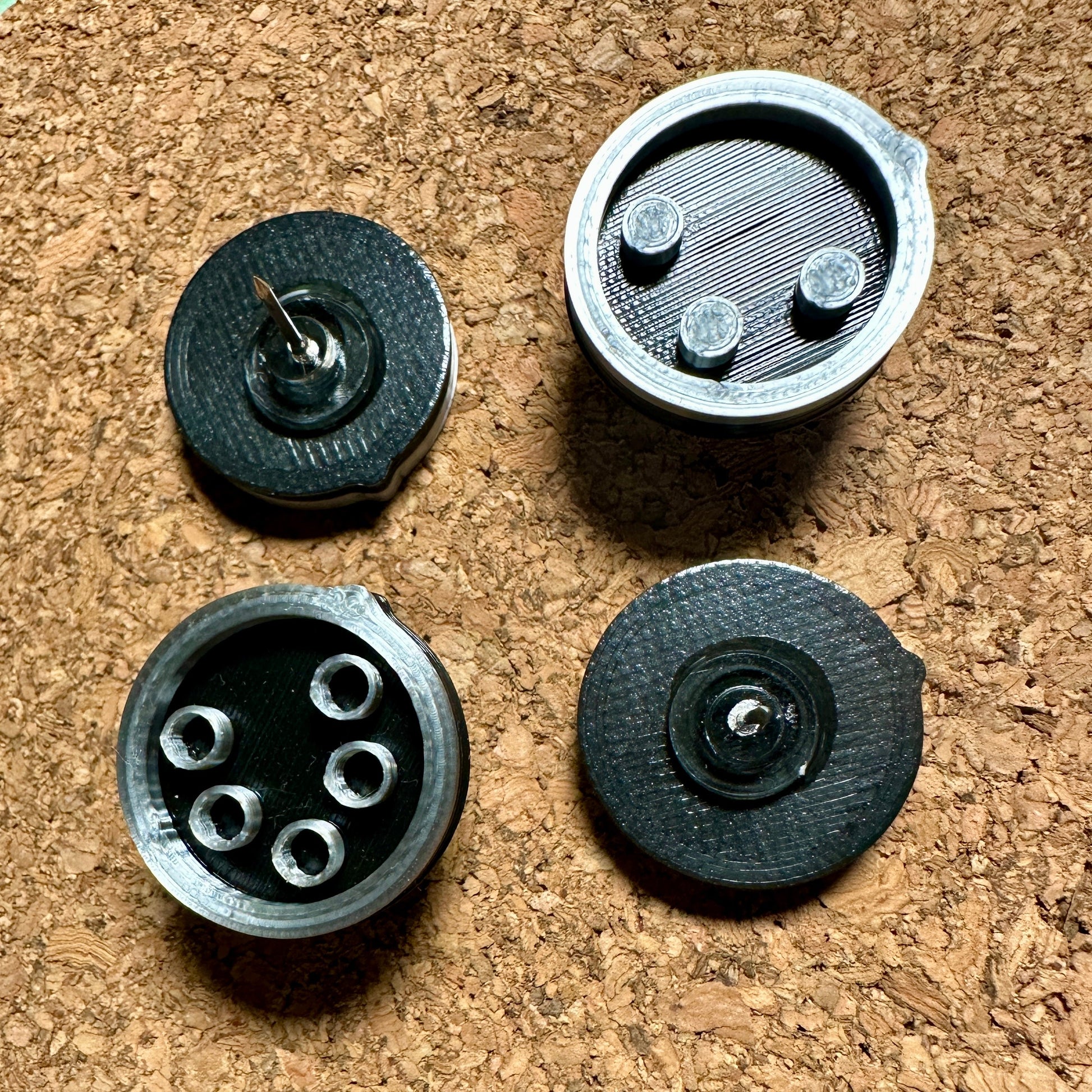 Cable Terminal Push Pins, Set of 4 Refrigerator Magnets