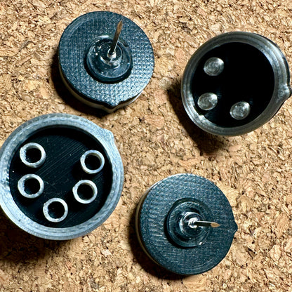 Cable Terminal Push Pins, Set of 4 Refrigerator Magnets