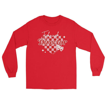 Checkered Heart Technical Director Long Sleeve Shirt Long Sleeve Shirt Red