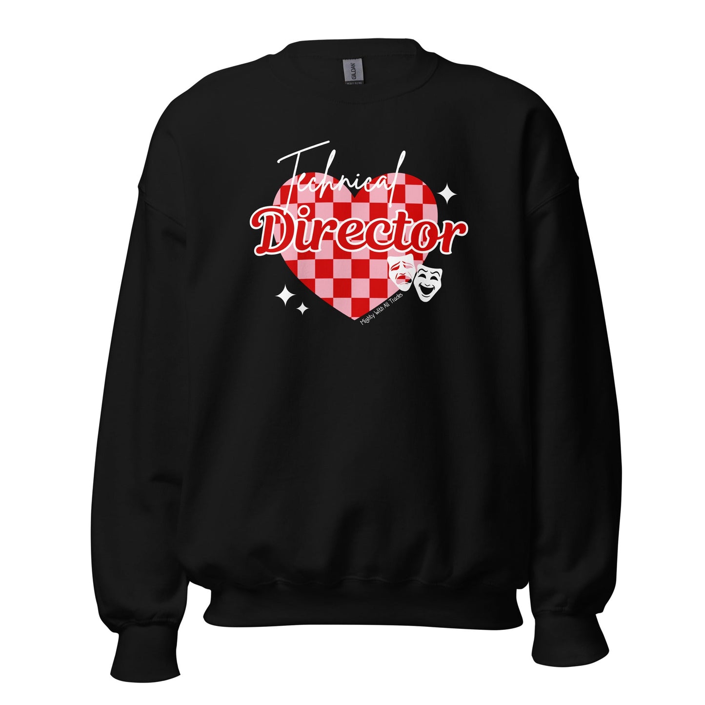 Checkered Heart Technical Director Sweatshirt Sweatshirt Black