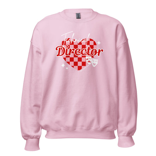 Checkered Heart Technical Director Sweatshirt Sweatshirt Light Pink