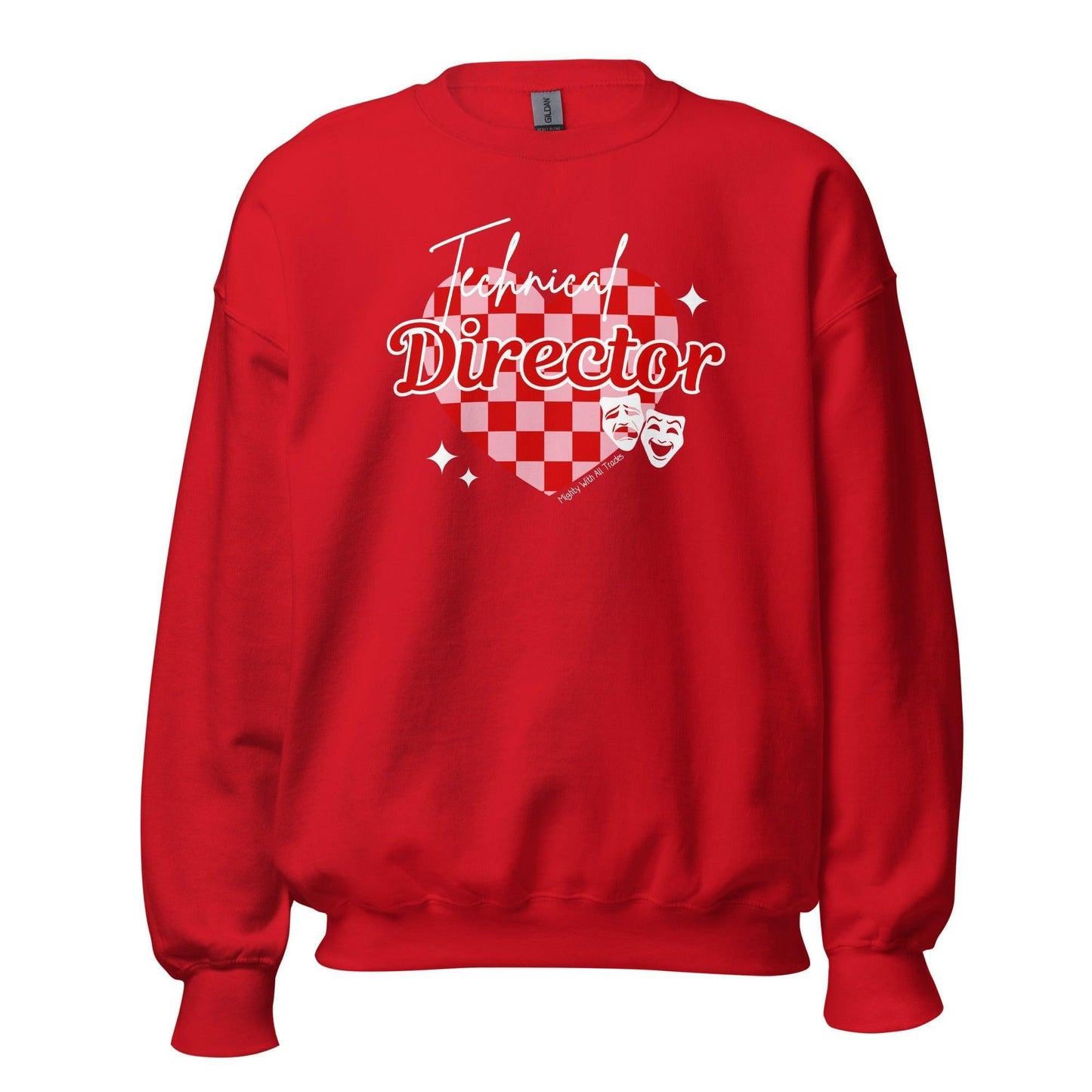 Checkered Heart Technical Director Sweatshirt Sweatshirt Red