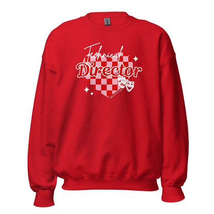 Checkered Heart Technical Director Sweatshirt Sweatshirt Red